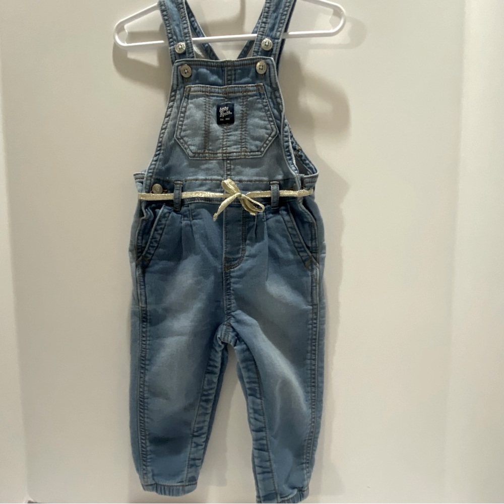 Baby B'gosh Vestbak Denim Overalls 18M Blue Jean Bibs Snap Crotch Pockets Unisex